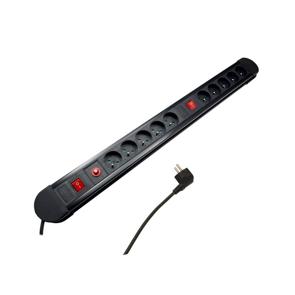 MACLEAN LISTWA ZASILAJĄCA 10 GNIAZD 3680W MCE10