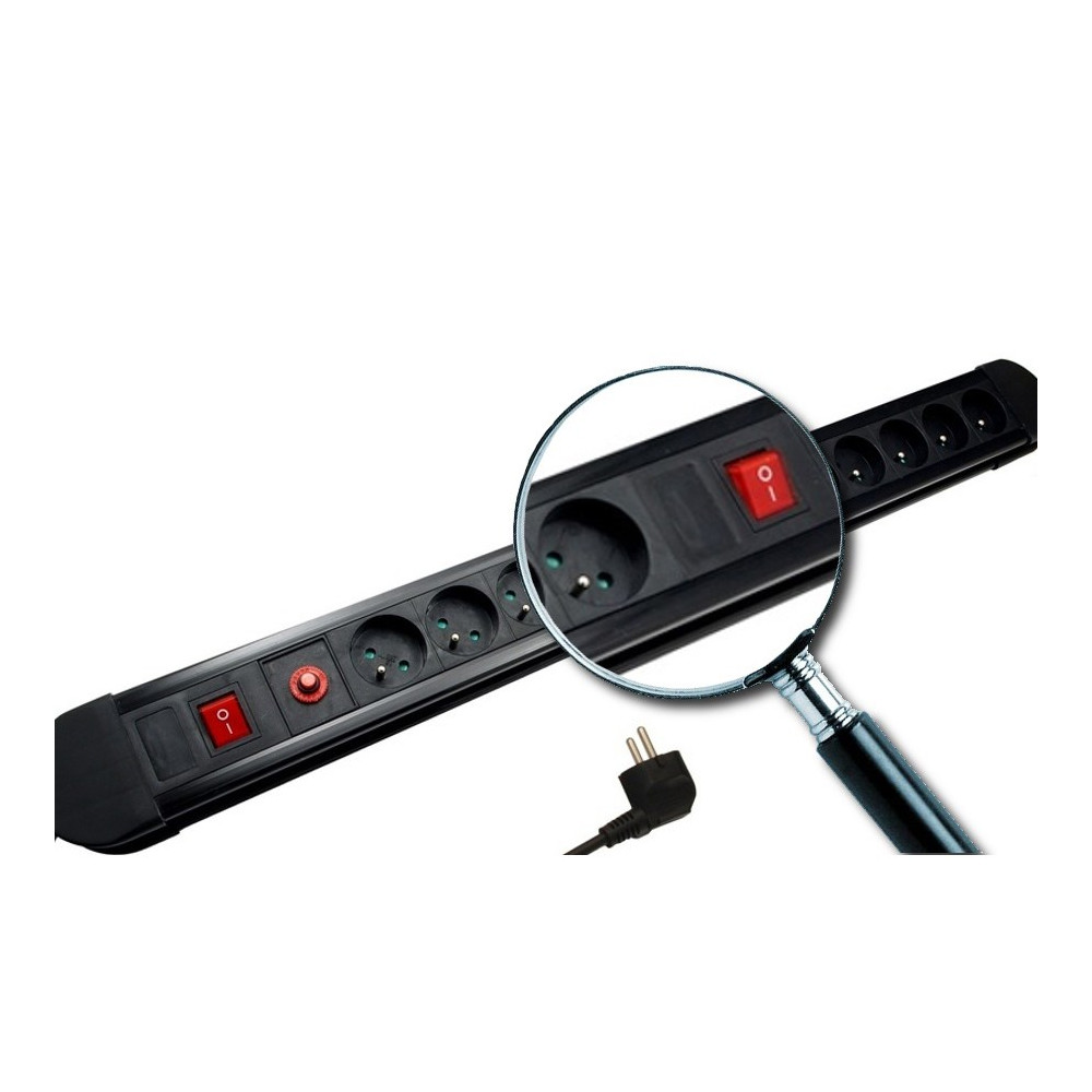 MACLEAN LISTWA ZASILAJĄCA 10 GNIAZD 3680W MCE10