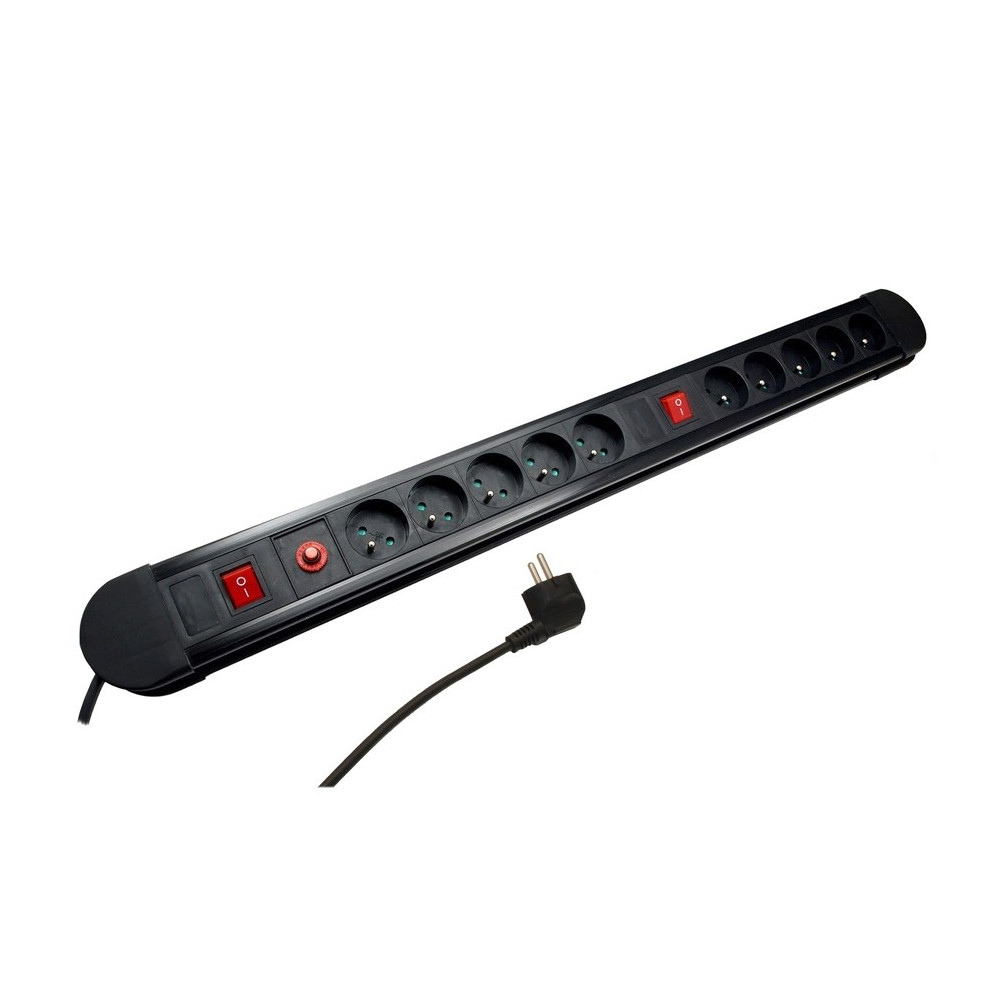 MACLEAN LISTWA ZASILAJĄCA 10 GNIAZD 3680W MCE10