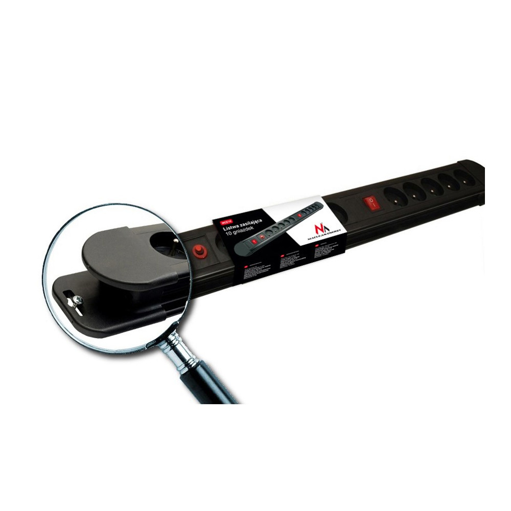 MACLEAN LISTWA ZASILAJĄCA 10 GNIAZD 3680W MCE10