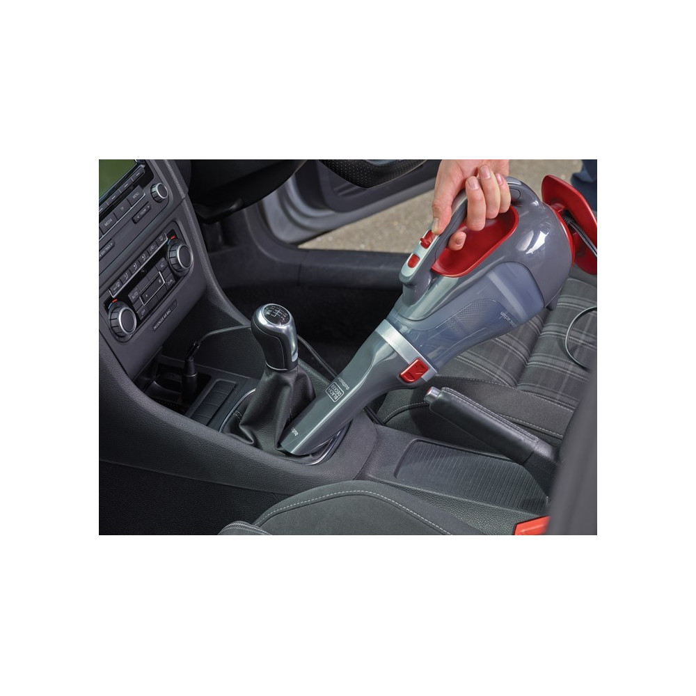 Odkurzacz samochodowy BLACK+DECKER ADV1200-XJ (12W; kolor czerwono-szary)