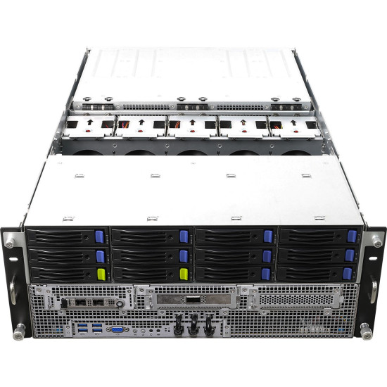 Platforma ASRock Rack (4U) AMD Epyc 7000 (12xLFF, 2x10GbE, 8xGPU, Red. PSU, IPMI)