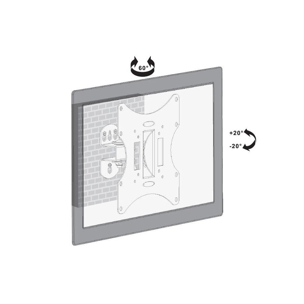 Uchwyt ścienny do telewizora Maclean MC-501B (Obrotowy, ścienne, Uchylny - 42"; max. 30kg)