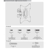 Uchwyt ścienny do telewizora Maclean MC-501B (Obrotowy, ścienne, Uchylny - 42"; max. 30kg)