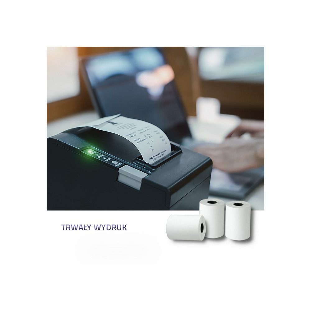 QOLTEC ROLKA TERMICZNA 57X30 | 55G/M2 | 10SZT | BPA FREE