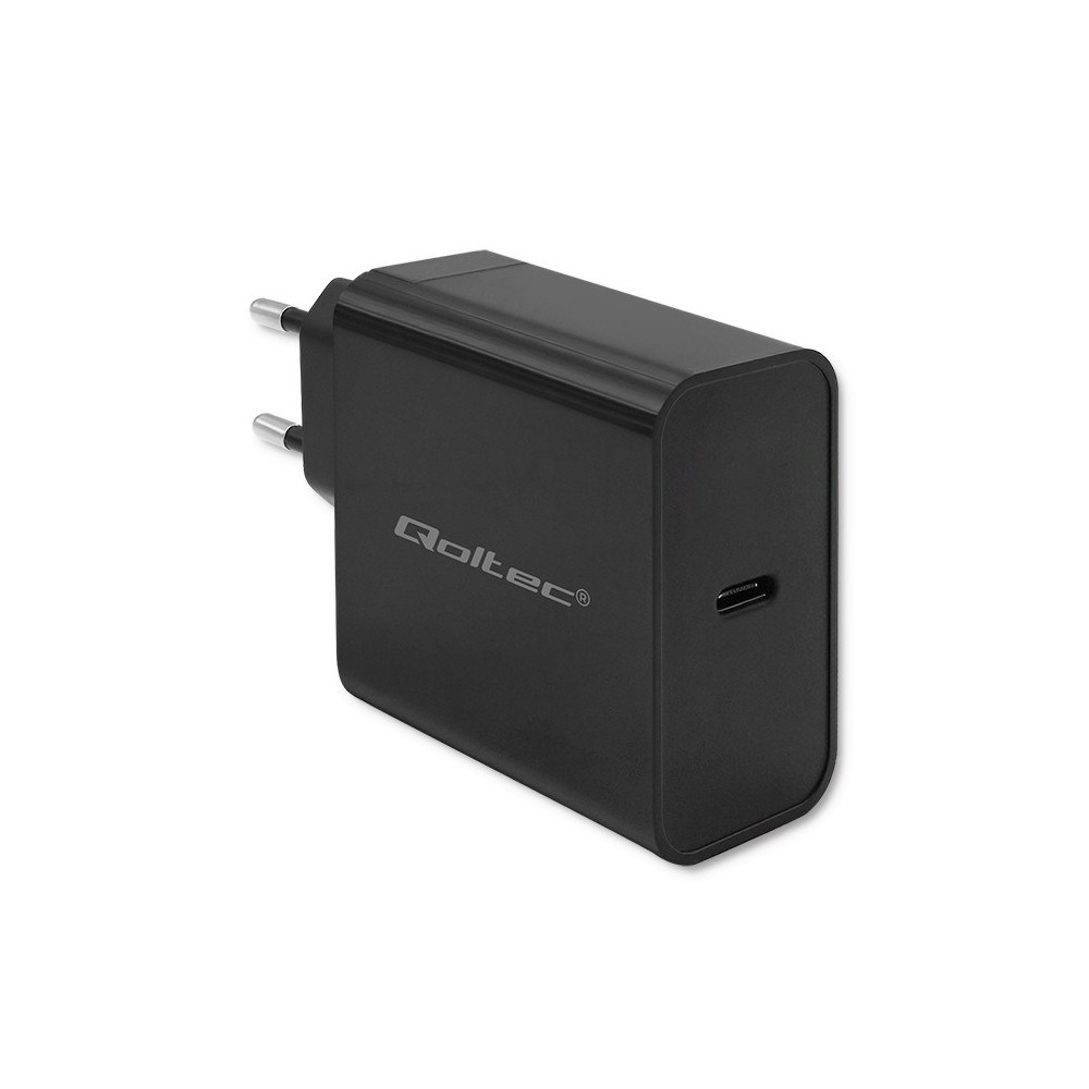 QOLTEC ŁADOWARKA SUPER QUICK PD | 1XUSB-C | 65W | 5-20V | 3-3.25A | CZARNA