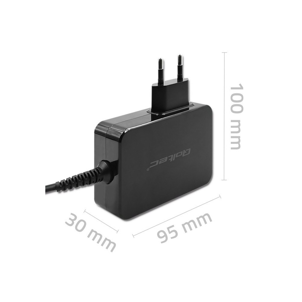 QOLTEC ŁADOWARKA GAN POWER PRO | 1XUSB-C | 100W | 5-20V | 3-5A | CZARNA
