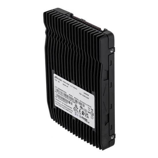 Dysk SSD Micron 7450 MAX 1.6TB U.3 (15mm) NVMe Gen4 MTFDKCC1T6TFS-1BC1ZABYYT (DWPD 3) Tray