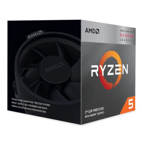 Procesor AMD Ryzen 5 3400G YD3400C5FHBOX (3700 MHz (min); 4200 MHz (max); AM4; BOX) (WYPRZEDAŻ)