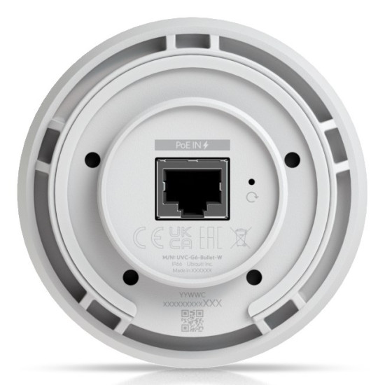 Kamera Ubiquti UniFi G6 Bullet White (UVC-G6-BULLET-W) 8MP 3840 x 2160 (16:9) IP66 IK04 9,9W