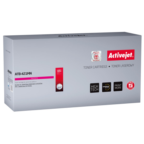 Activejet ATB-421MN Toner (zamiennik Brother TN-421M; Supreme; 1800 stron; czerwony)