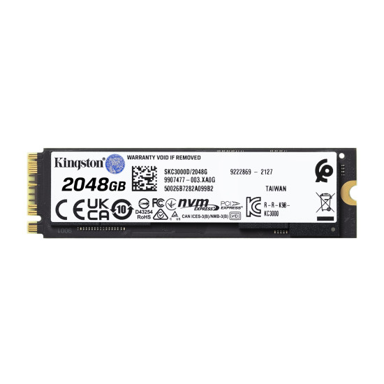 Dysk SSD Kingston KC3000 (2TB; M.2 2280; PCIe 4.0 x4 NVMe; SKC3000D/2048G)
