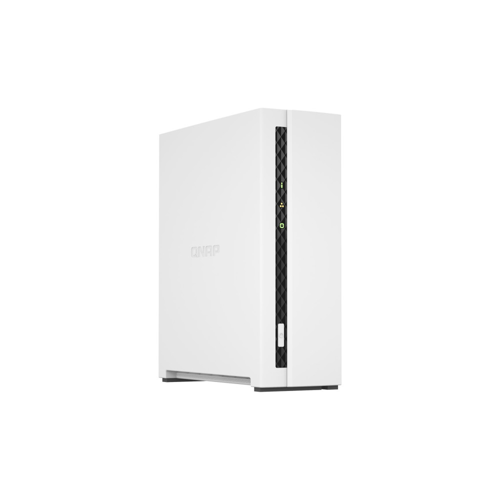 Qnap TS-133, Tower,  1 x 2.5"/3.5" SATA, ARM 1.8GHz Quad core, 2GB, 1 x 1GbE, External adapter (PSU)
