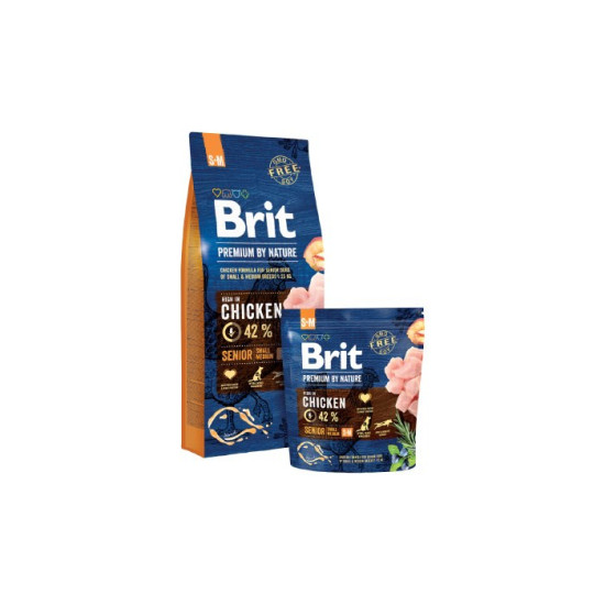 BRIT Premium by nature Senior S+M - sucha karma dla psa - 8 kg