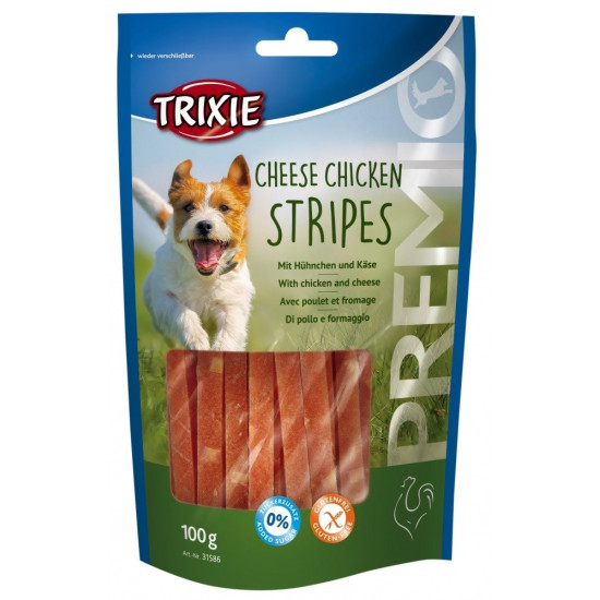 TRIXIE Premio Stripes Kurczak z serem  - przysmak dla psa - 100 g