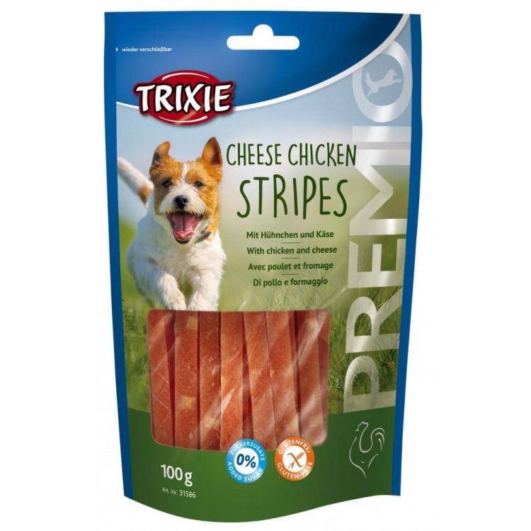 TRIXIE Premio Stripes Kurczak z serem  - przysmak dla psa - 100 g