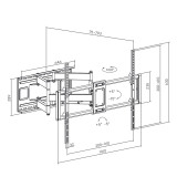 MACLEAN UCHWYT DO TV EKONOMICZNY 60-120" 120KG VESA 900X600 MC-482
