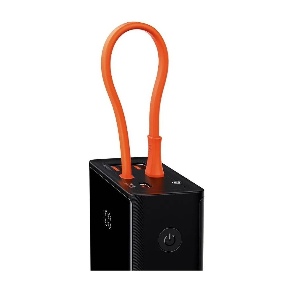 BASEUS POWERBANK ELF 20000MAH, PD, 2XUSB, USB-C + KABEL USB-C 65W (CZARNY)