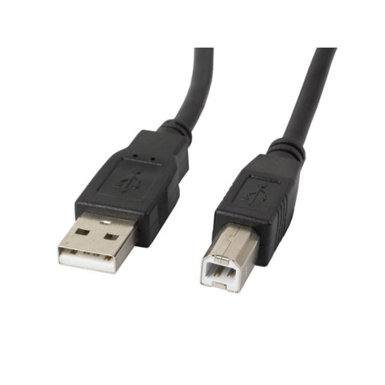 Kabel Lanberg CA-USBA-10CC-0018-BK (USB 2.0 M - USB 2.0 M; 1,8m; kolor czarny)